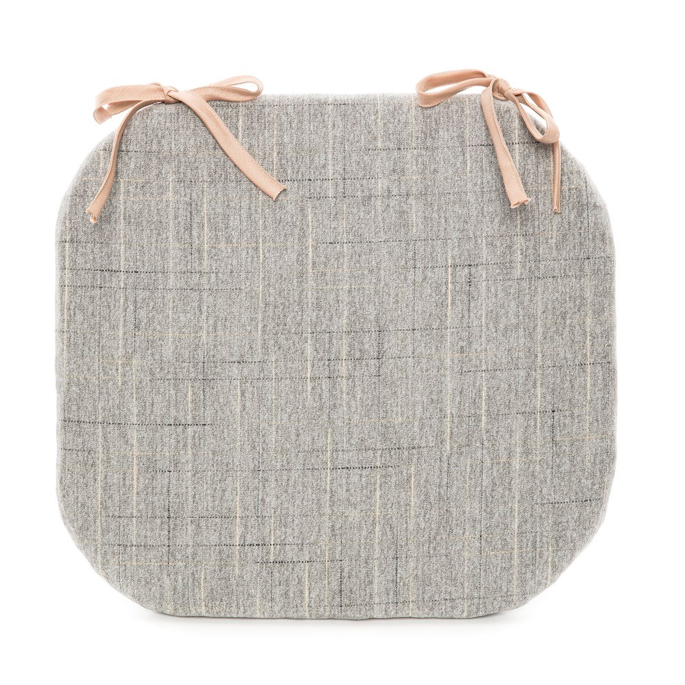 香奈兒絨棉馬蹄餐椅墊 38x41cm 灰色款