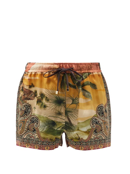 F.R.S - For Restless Sleepers - F.R.S - For Restless Sleepers patterns these orange Glauca shorts wi