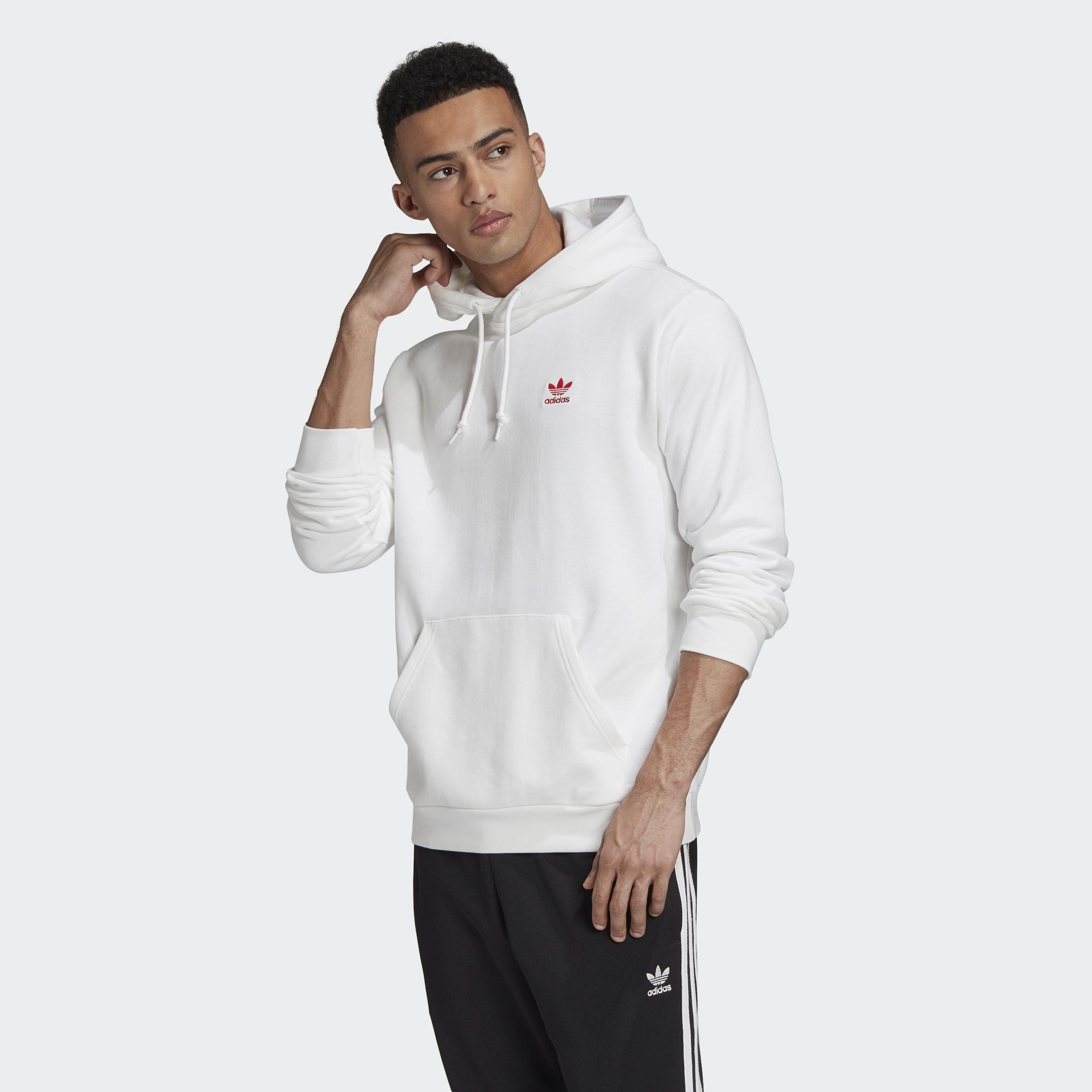 帶有電繡細節的法國棉連帽上衣