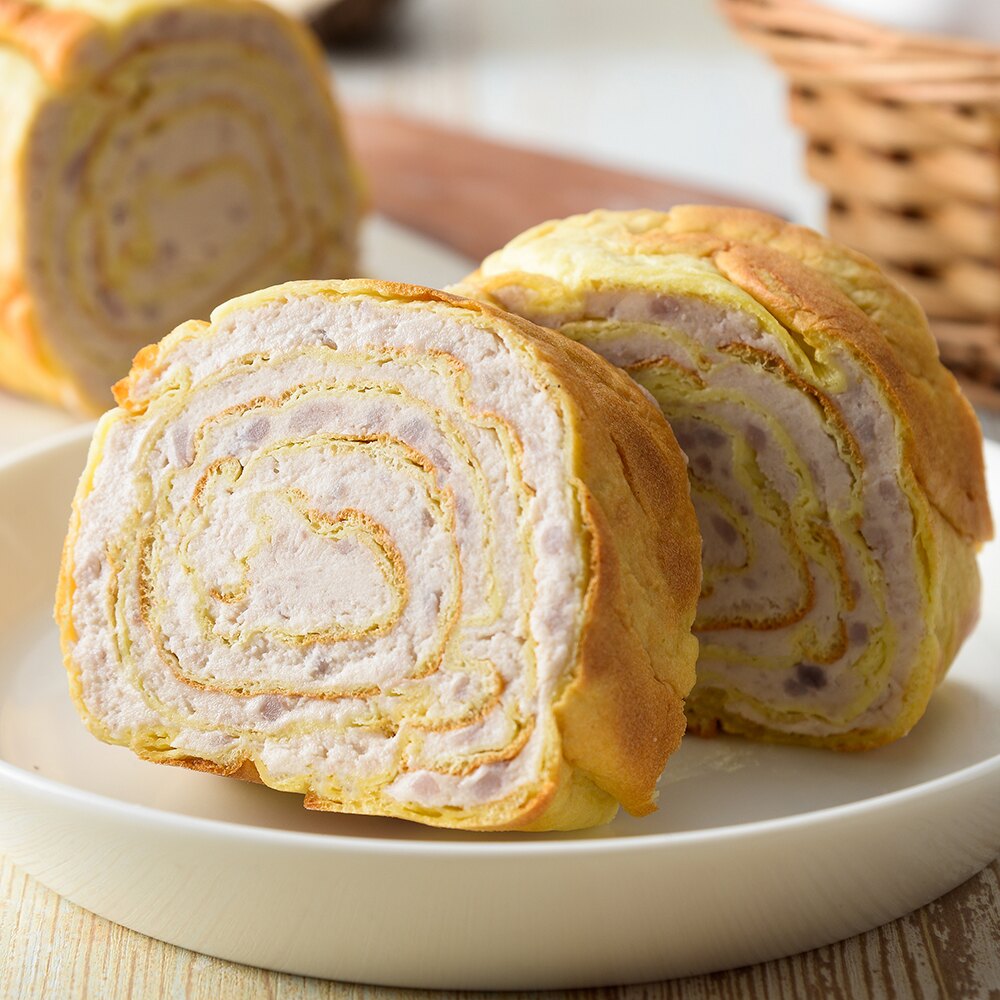 鮮芋泥泡芙捲750g三入組(週日一二不到貨)｜高雄伴手禮名店｜二分之一強強力推薦 | 團購美食第一名 | 彌月蛋糕禮盒首選。人氣店家甜子烘焙的★彌月蛋糕油飯★有最棒的商品。快到日本NO.1的Rakut