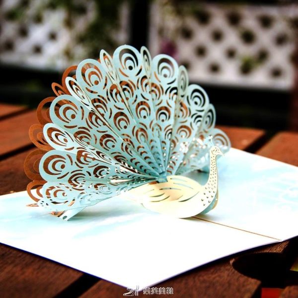 生日賀卡韓國創意感恩祝福手工禮物3d立體小卡片商務企業logo 樂芙美鞋