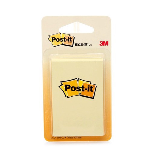 [韓國直送][3M] Post-it (2x3 黃色,51x76mm,100張)