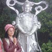 1/18靈巖山寺朝山禮佛-妙蓮老和尚的弟子恭敬合十