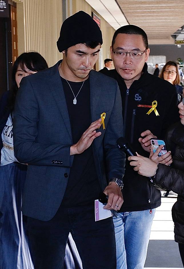 阮經天出席侯傑告別式。記者陳慧貞／攝影