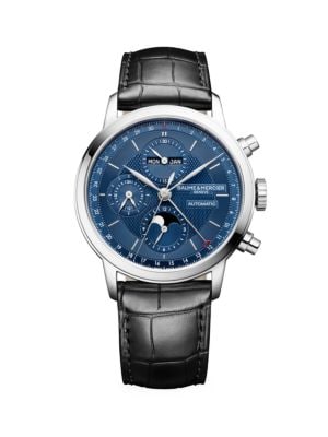 From the Classima Collection. With a polished stainless steel case and blue dial with guilloché déco