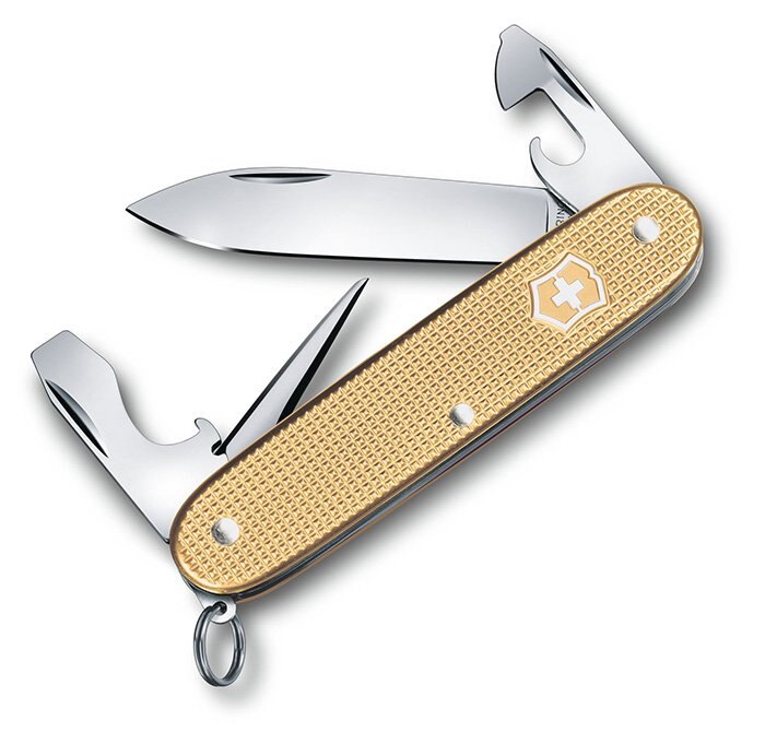 【Victorinox 瑞士】Pioneer Alox 2019年限量版 瑞士刀 香檳金 (0.8201.L19) 【8用】