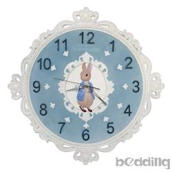 ◎不僅美觀更是您最好的家飾/精選機芯走時準，滑動式極致靜音|◎經典比得兔圖樣/Poly材質，抗髒耐磨堅固耐用|◎請使用一般碳鋅電池/不可用鹼性電池品牌:無類型:掛鐘動力來源:電池特殊功能:無外觀形狀: