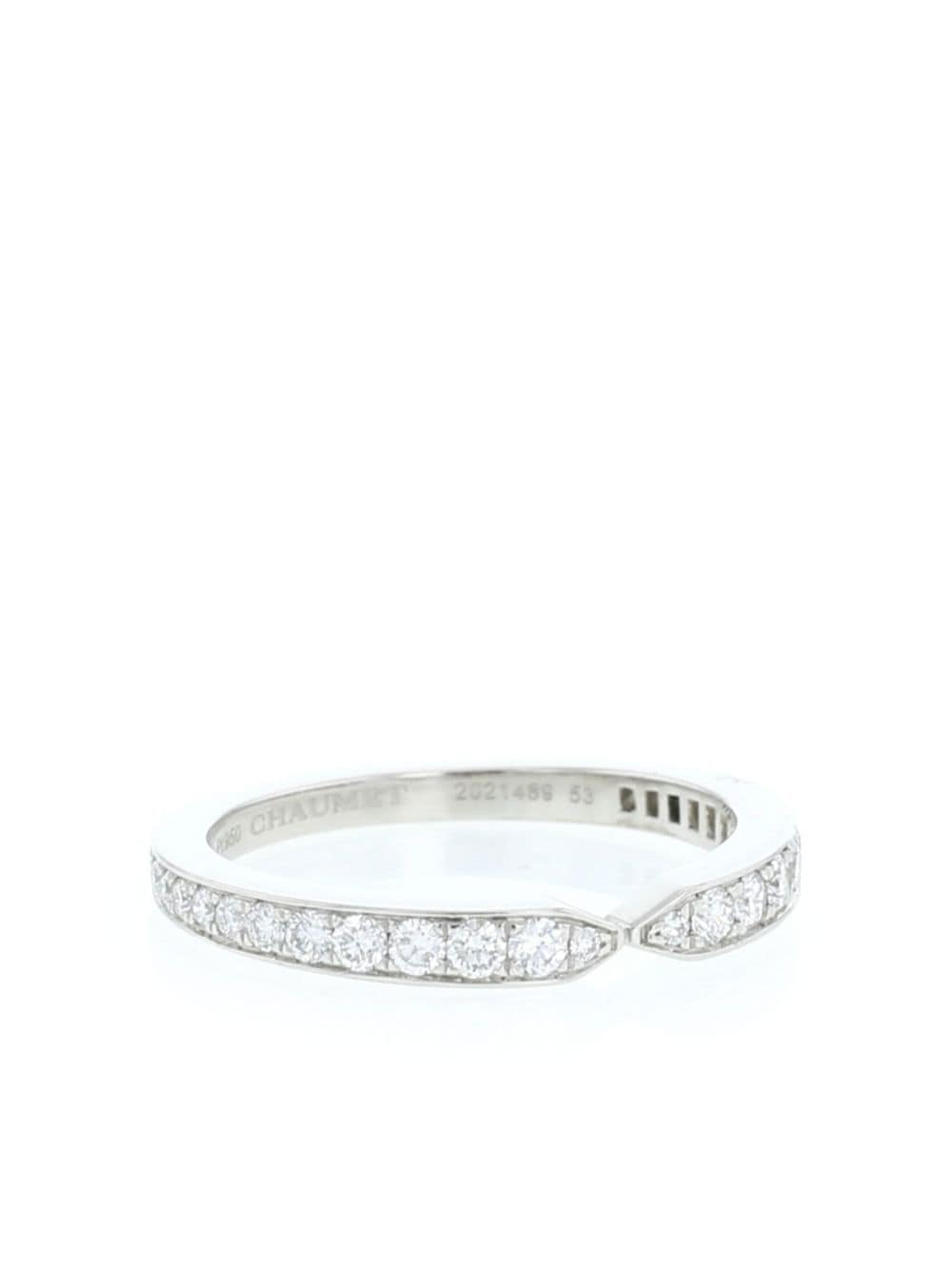 Chaumet - 2010s platinum Triomphe de Chaumet diamond ring - women - Diamond/White Gold - 53 - Silver