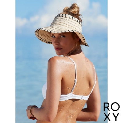 精緻草編材質 邊緣撞色縫線裝飾 寬大帽沿