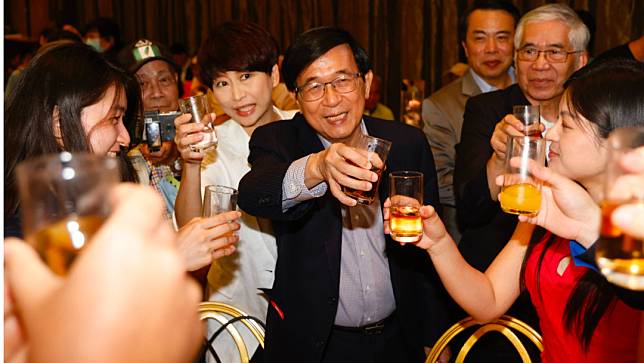 陳水扁出席凱達格蘭基金會18周年感恩募款餐會。廖瑞祥攝