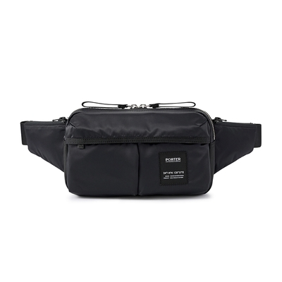 PORTER - 都會雅痞TUX簡約質感腰包 - 黑