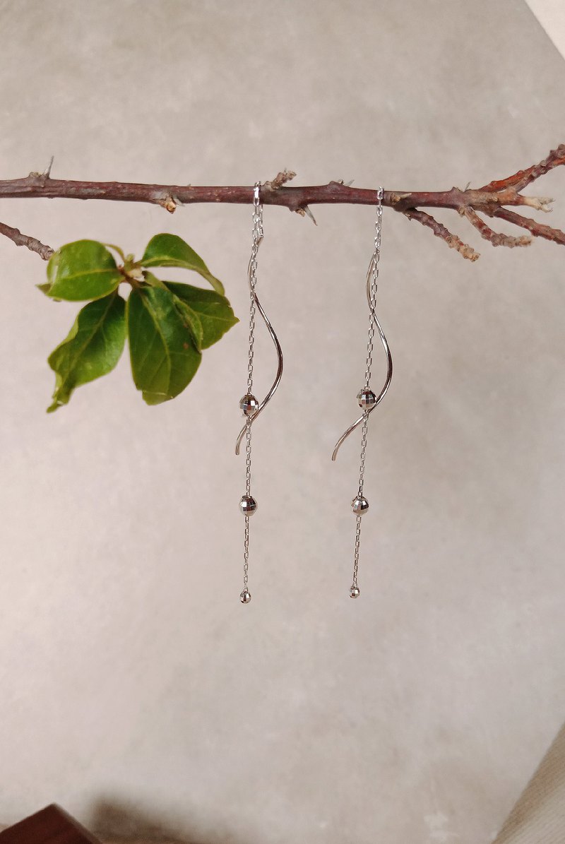 18k浪漫垂墜耳環