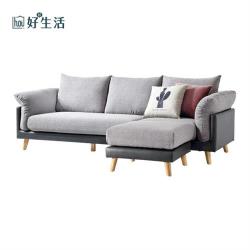 ◎素雅色彩|◎坐感舒適|◎穩固實木腳品牌:hoi!好好生活類型:L型沙發尺寸:-商品尺寸:長216X寬146X高81(公分)-商品材積:46(材)重量:-商品重量:60.5公斤主材質:布質材質說明:請