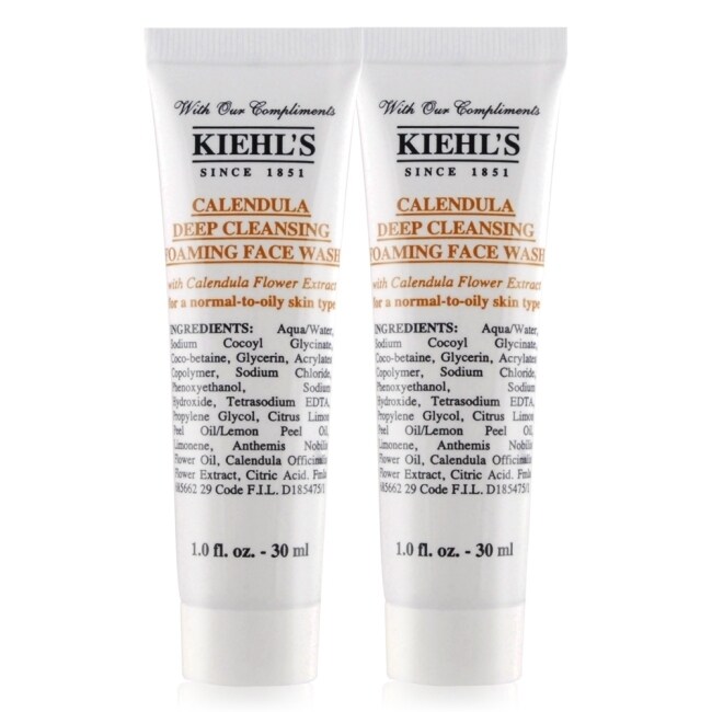 預計出貨日2-5天 中文品名：KIEHLS 契爾氏 金盞花植物精華潔面泡泡凝露(30ML)X2-百貨公司貨 規格：30MLX2 ◆使用方式：臉部先用清水打濕，再沾取適量加水起泡後輕輕於臉部以畫圓方式按