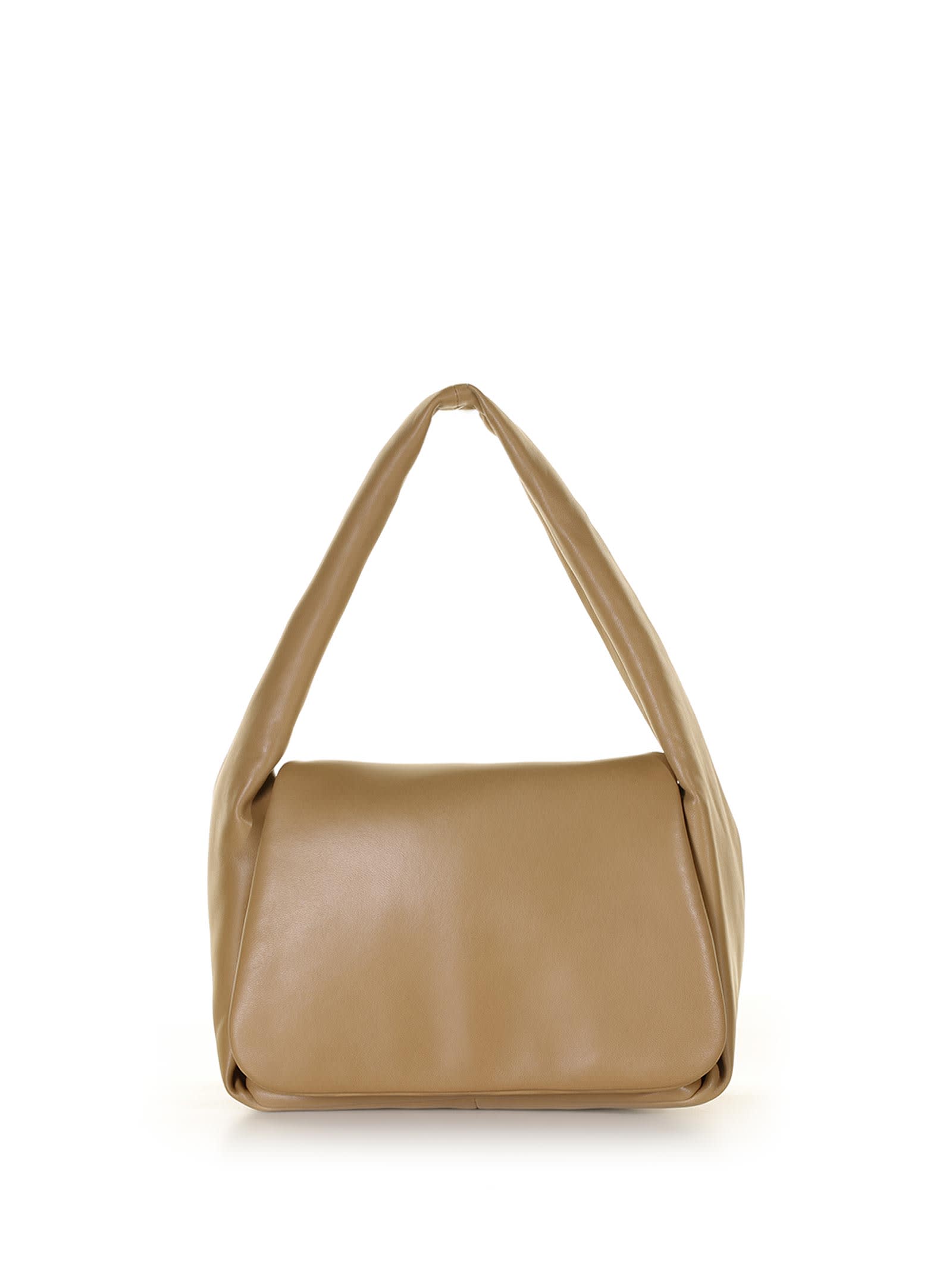 Officine Creative Brown Nappa Shoulder Bag