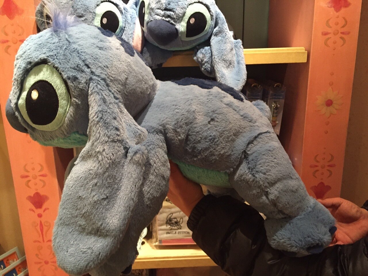 【真愛日本】401230128500 樂園限定趴姿棉柔娃-史迪奇 迪士尼 星際寶貝 史迪奇 娃娃 抱枕 枕頭 聖誕節 交換禮物 聖誕市集