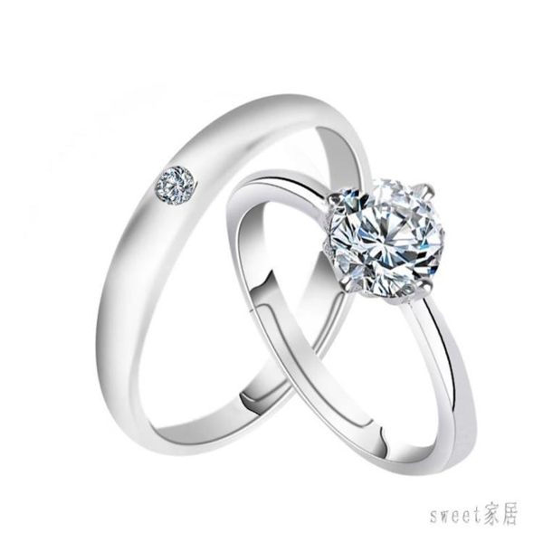情侶戒指一對求婚開口男女日韓簡約活口儀式結婚對戒七夕禮物 JY5440【Sweet家居】