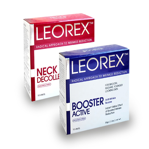 LEOREX 全面緊緻- 藍色臉部+紅色頸部 2盒組