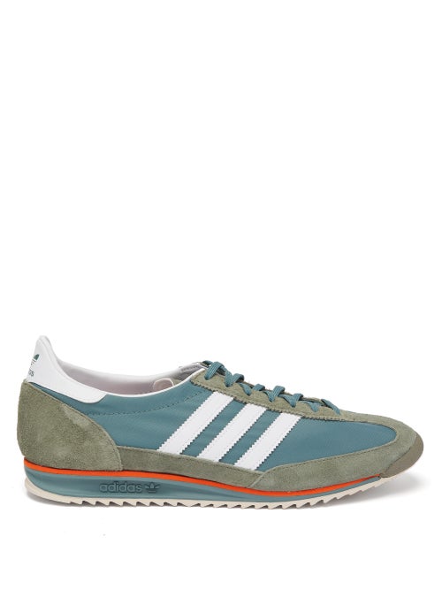 Adidas Originals - Adidas Originals' moss-green SL 72 trainers are inspired by the original silhouet