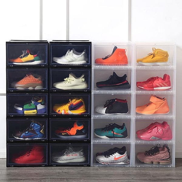 鞋盒儲物展示防氧化塑料球鞋收藏直立收納高幫球鞋AJ鞋櫃