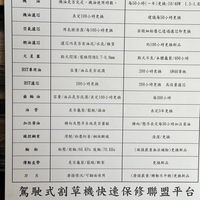 駕駛式割草機快速保修聯盟平台（力冠華農機科技）
