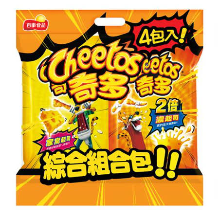 ★ 獨特的奇多香脆棒 ★ 淋上香濃的起士，香脆口感令人無法抗拒 ★ 綜合起司組合包，同時享受兩種起司 ★ 一次就能滿足對二種口味的渴望