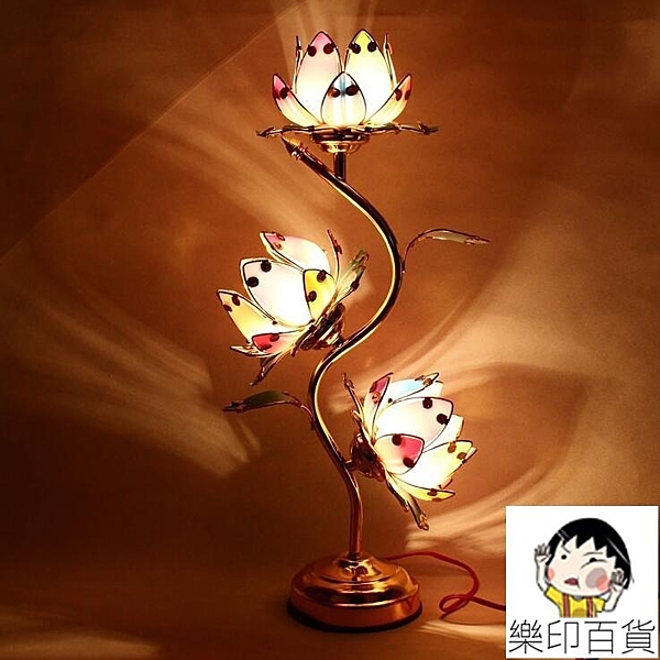 佛燈 佛教用品寺廟佛具佛前供燈三品五品七彩花大紅花蓮花燈念佛機音樂