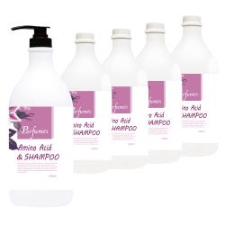 ◎專櫃香水等級香氛|◎|◎主商品：Parfumes胺基酸柔順洗髮精(1800ml/瓶)*5瓶(其中一瓶附壓頭)成分：Aqua(水),SodiumLaurethSulfate(十二烷基聚氧乙醚硫酸鈉),