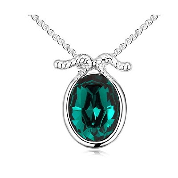 水晶項鍊+925純銀吊墜-可愛摩羯座生日情人節禮物女飾品7色73bb101[時尚巴黎]