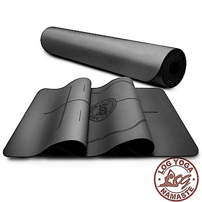 LOG YOGA 樂格 PU環保天然橡膠 專業款瑜珈墊 -黑色 (厚度5mm)
