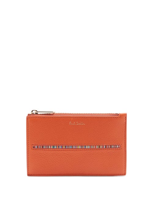 Paul Smith - Paul Smith's orange wallet is accented with the label's Signature stripe - playfully co