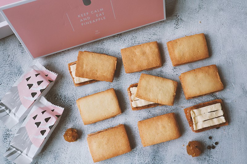 【中秋節限定】馬告柴燒鳳梨 奶油夾心餅乾 禮盒/十盒