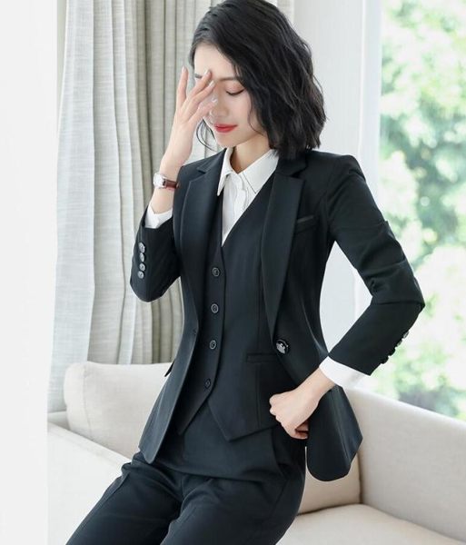 西裝外套女職業裝2019秋冬新款大碼工作服職業套裝休閒小西裝冬裝