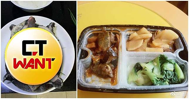 傻眼！方艙醫院便當有「甲魚」　網驚：不是禁野味？