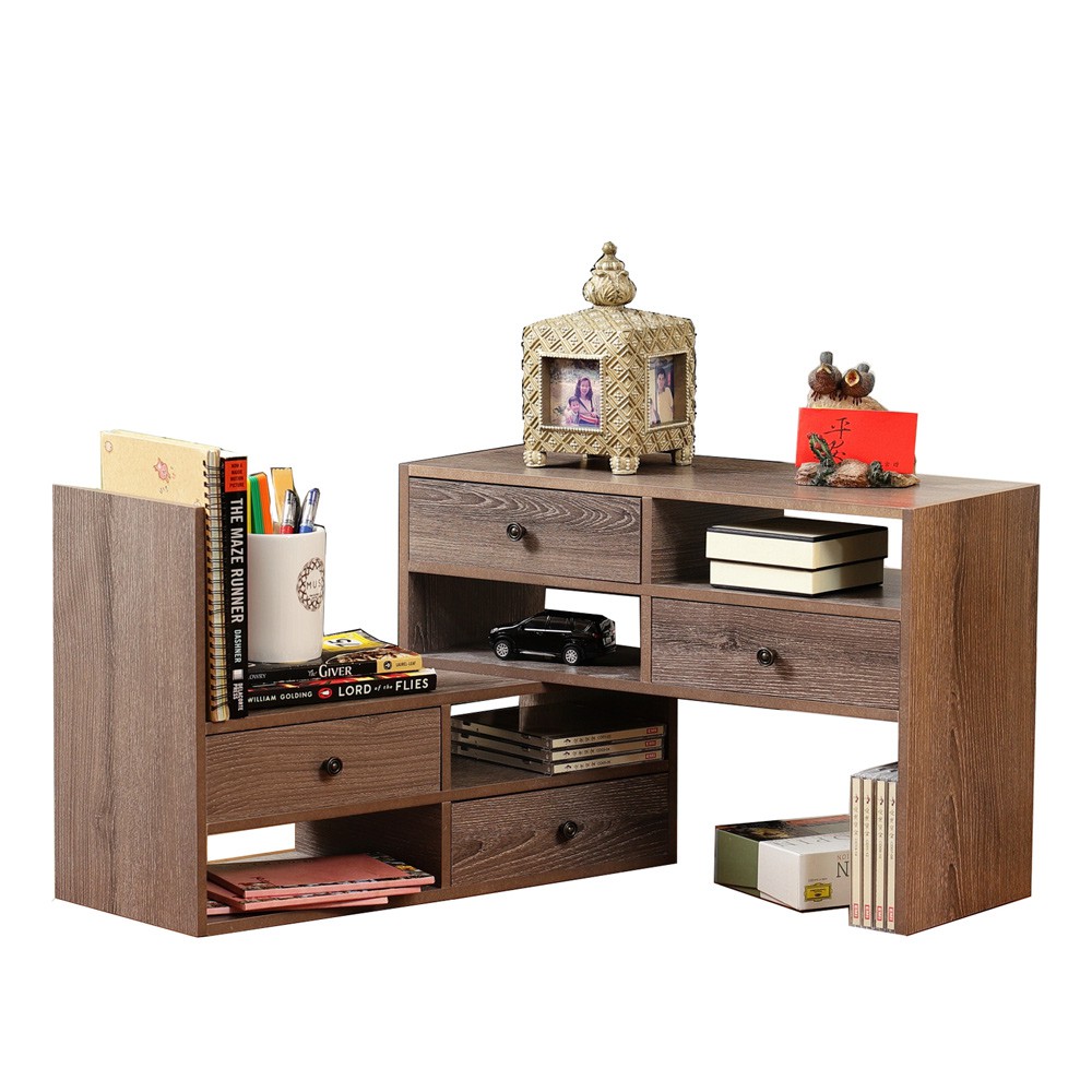 重疊可伸縮 約寬 51~91× 深 20 × 高 34 (公分) 全攤開尺寸(不伸縮) : 約寬101 x 深 20 x 高 34 (公分)‧材質：實心MDF板 + 無毒烤漆封邊 ＋金屬抽屜拉把‧顏色