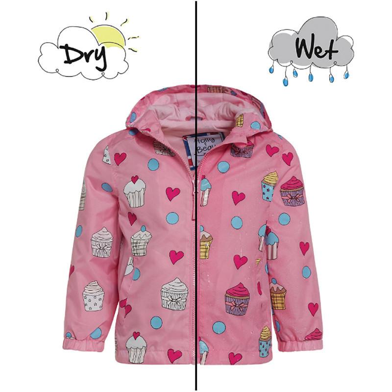 英國 Holly & Beau 兒童變色晴雨衣 - 粉紅蛋糕 2歲