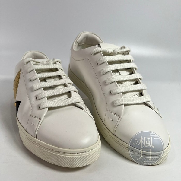 BRAND楓月 FENDI 芬迪 白色 怪獸 皮革 小白鞋 休閒鞋 平底鞋 女鞋 精品鞋 百搭 #36