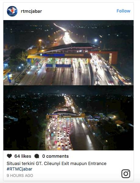 Puncak Arus Mudik di Tol Cikampek