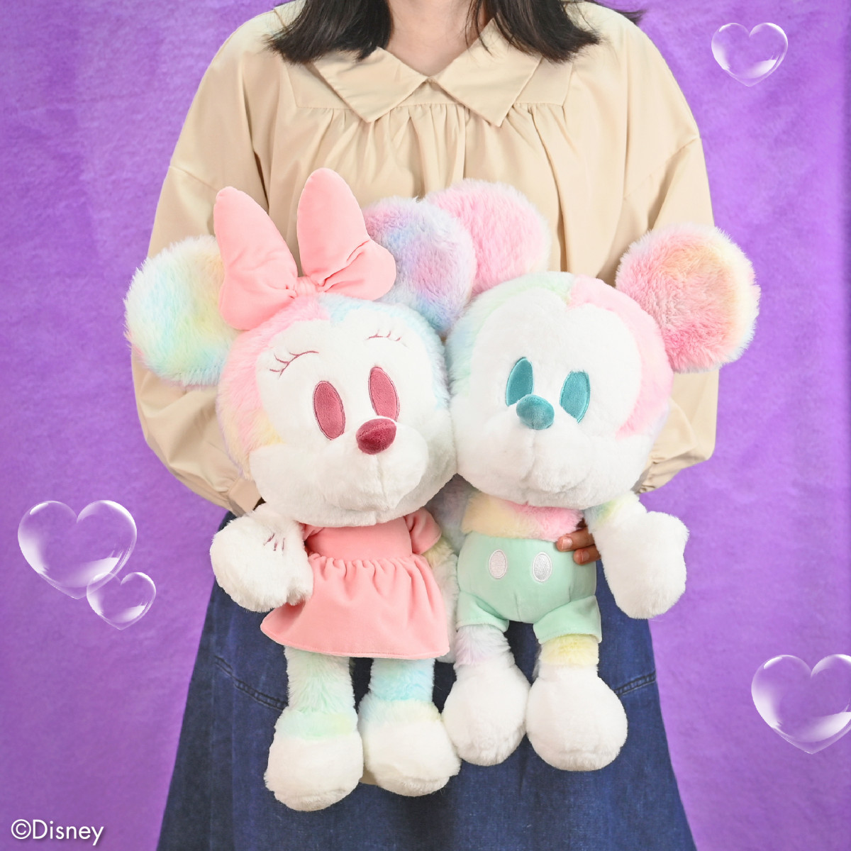 米奇粉絲快收！浪漫馬卡龍色米奇米妮大玩偶開賣，全台限量1000隻，超萌設計送禮首選！