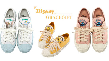 Grace Gift 推出迪士尼帆布餅乾鞋！超萌小飛象、小熊維尼、三眼怪，迪士尼控必收藏！