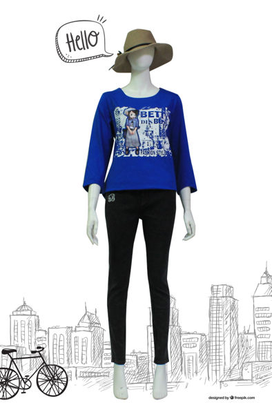 【BETTY des BETTY】秋冬品牌服飾特賣 耳機貝蒂彩圖斑駁膠印上衣