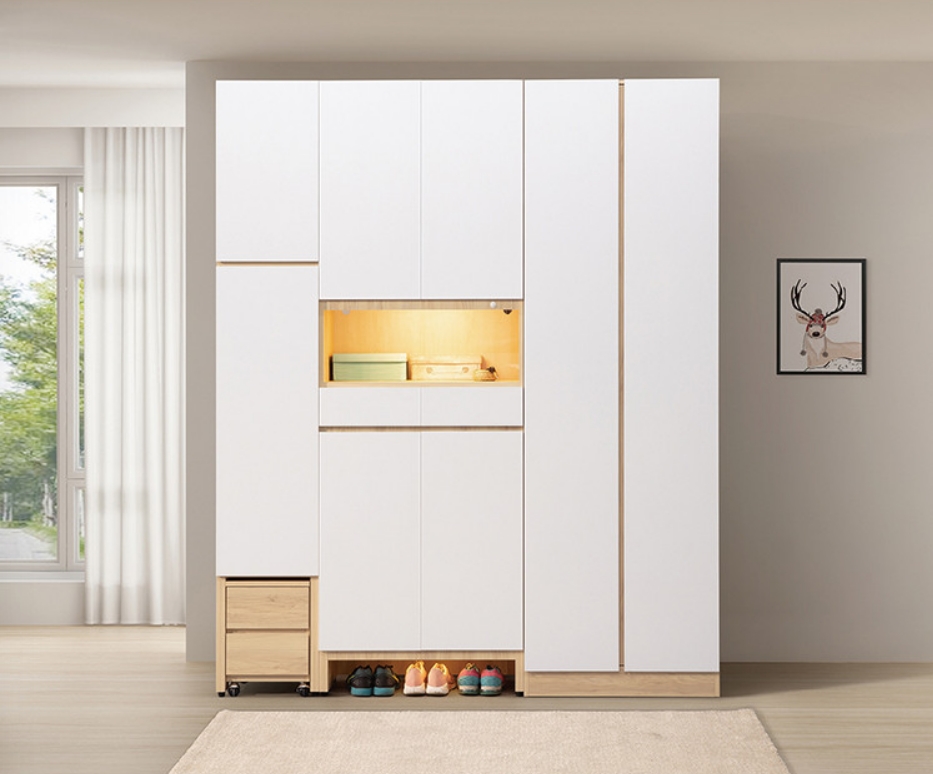 【日本直人木業】系統玄關鞋櫃