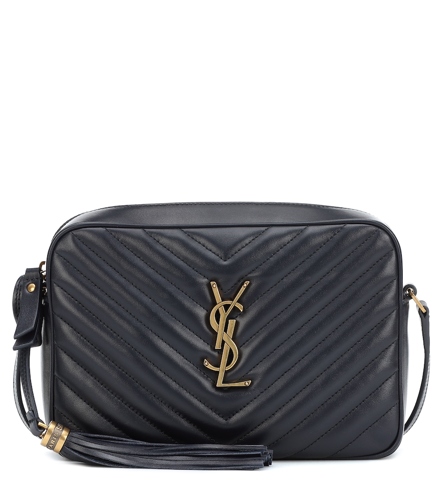 Finish every look on a note of Parisian chic with the Lou Camera crossbody bag from Saint Laurent, presented here in navy blue.