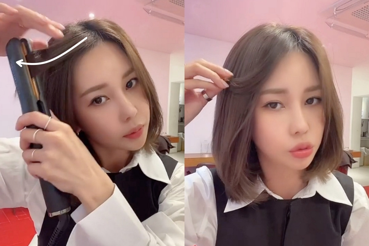 短髮平板夾、離子夾髮型教學3：蓬鬆法式捲度短髮