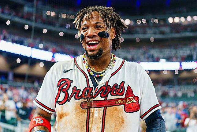 上季繳出驚人數據的Ronald Acuna Jr.。（達志影像資料照）