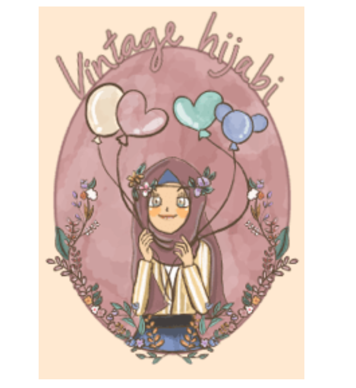 Muslim hijab kawaii girl