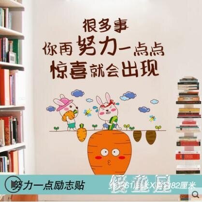 勵志墻貼畫貼紙壁貼 房間學生墻面裝飾臥室教室布置墻壁紙墻紙自粘 BT12054 【交換禮物】