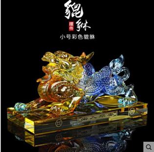 琉璃貔貅汽車擺件車載香水座創意大號麒麟車內車用飾品擺件高檔男