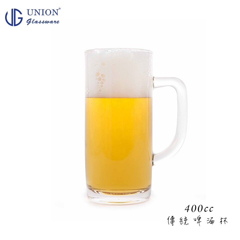 泰國UNION 傳統啤酒杯 400ml 玻璃杯 飲料杯 水杯 酒杯 大馬克杯