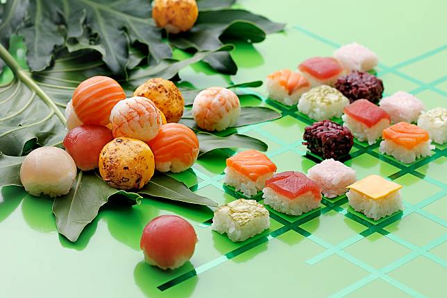 球壽司與棋盤壽司（圖片提供／欣葉日本料理）